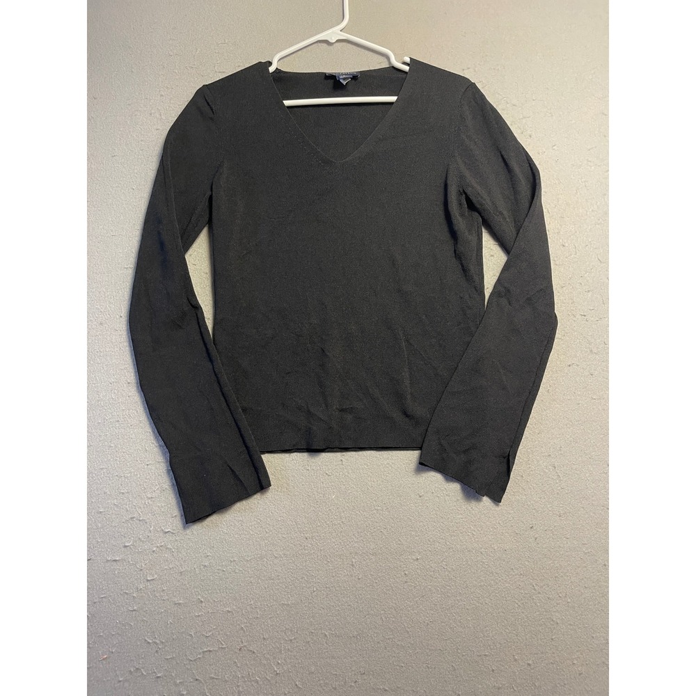 Ann Taylor Sweater Rayon Nylon Black Small Womens